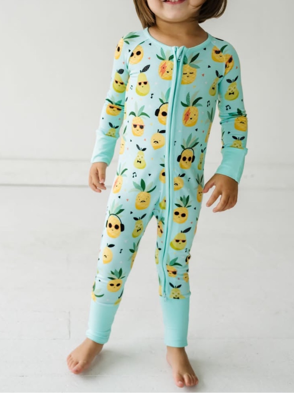 Little sleepies  Pineapple Print One-Piece Pajamas 12-18months